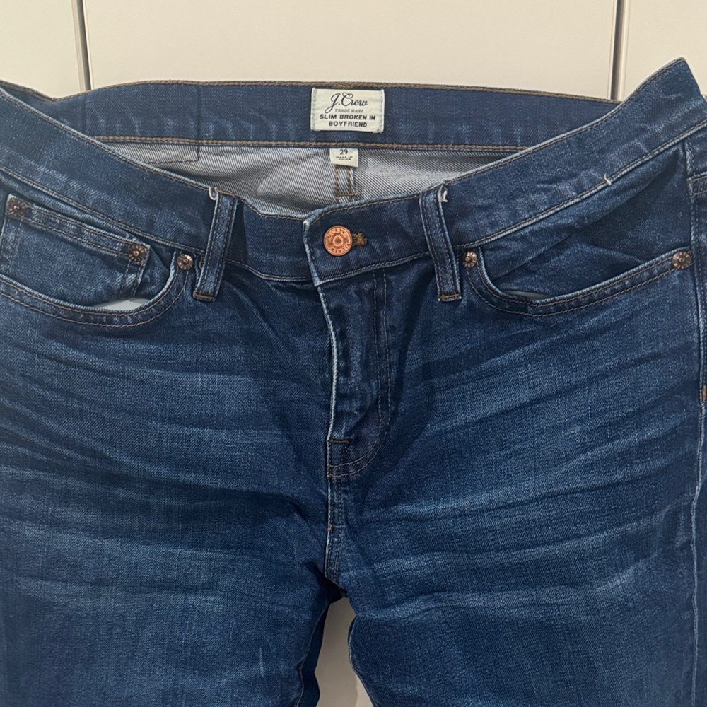 J. Crew Dark Indigo Boyfriend Jeans